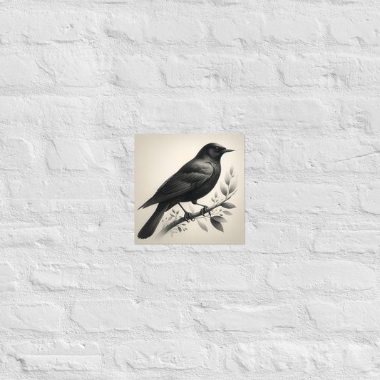 Blackbird Poster - OutOfNowhereArt
