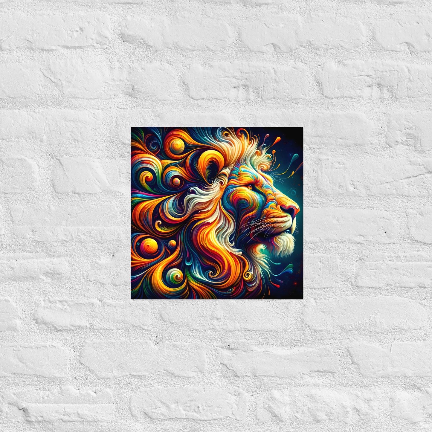Lion With Spice Poster - OutOfNowhereArt