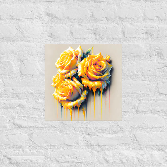 Melting Roses Poster - OutOfNowhereArt