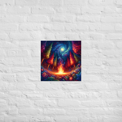 Cosmic Bonfire Poster - OutOfNowhereArt